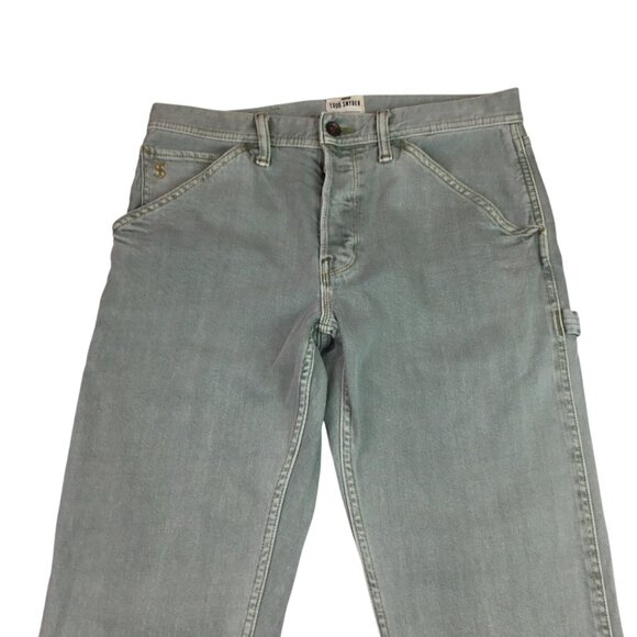 Todd Snyder Straight Fit Jeans Mens 30x32 Light Wash Gray Denim Cotton Lycra - Picture 3 of 12